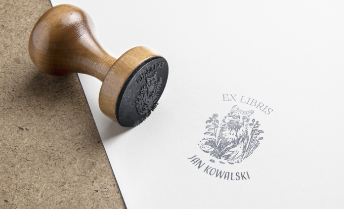 stempel drewniany ex libris stempel drewniany ex libris